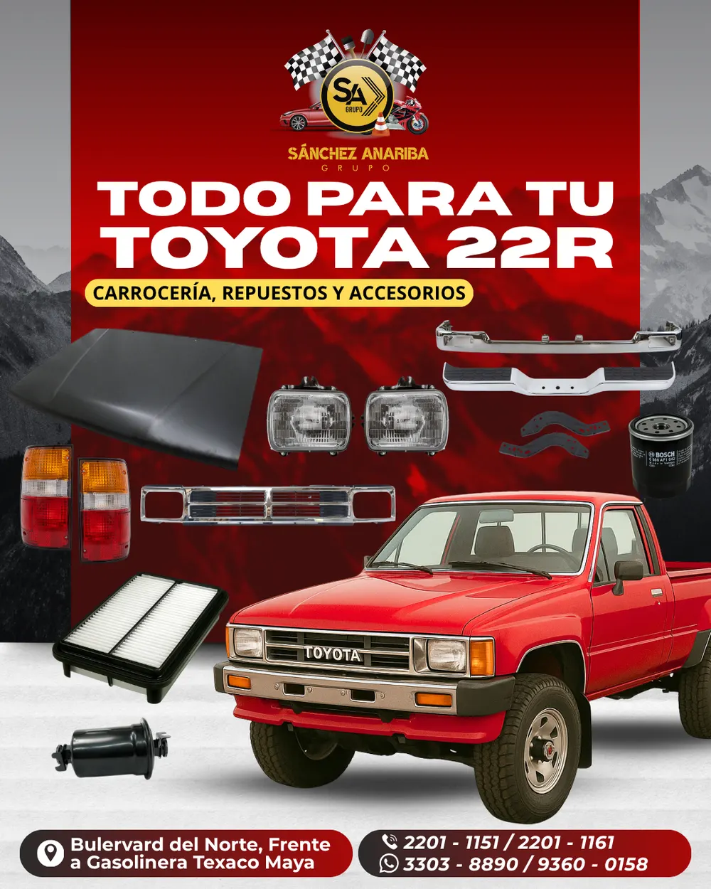 Pieza para Auto Repuestos Sánchez Anariba