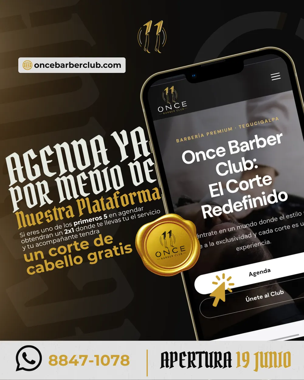 Pieza para Once Barber Club